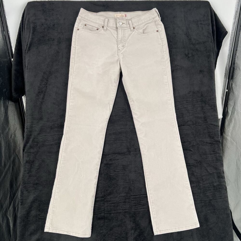 Levi’s 505 Women’s 8M Beige Corduroy Pants Straight Leg Mud Rise Y2K 90’s Casual